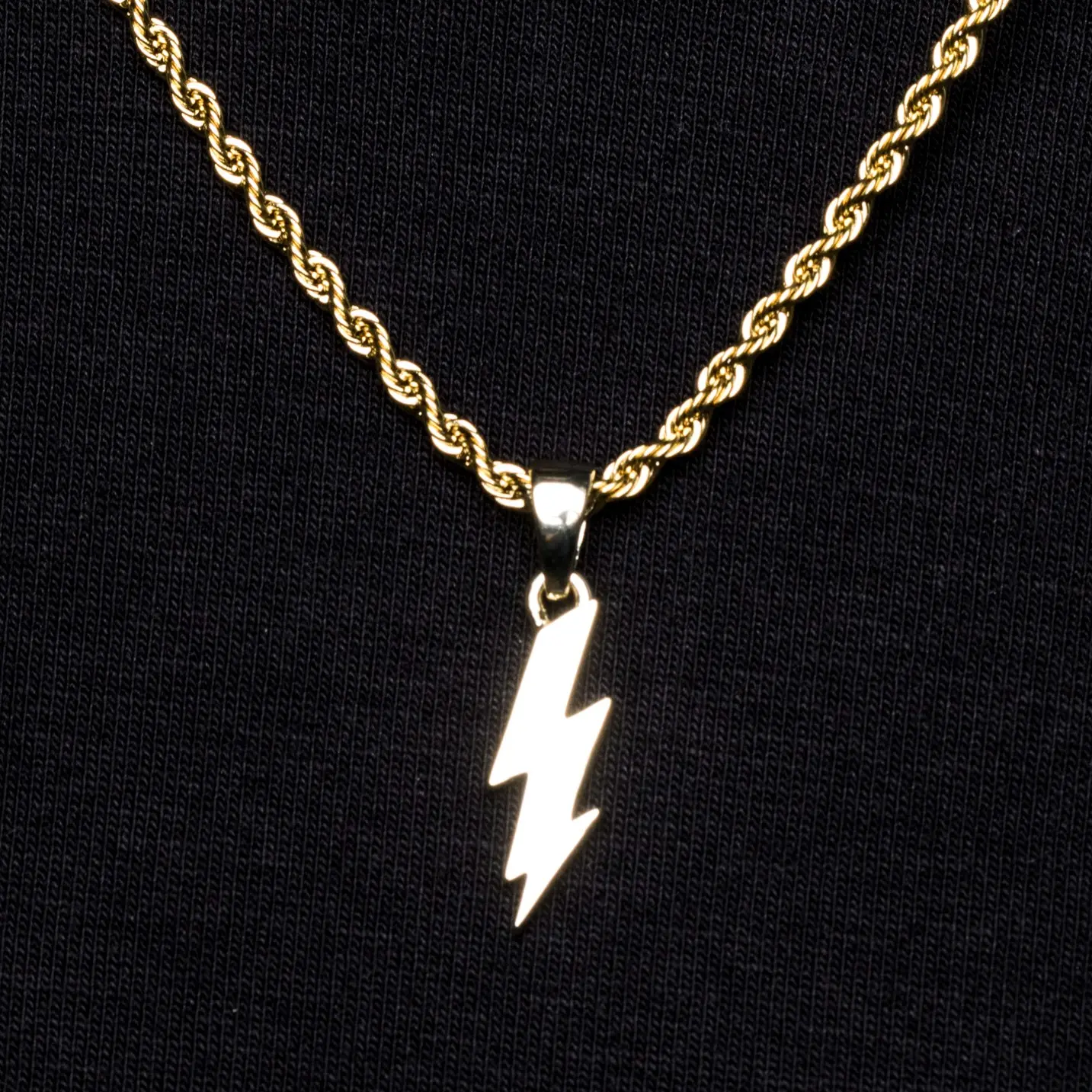 GLD Micro Lightning Bolt Pendant in White and Yellow Gold, 18k Gold Plated, Life Guarantee - Perfect Gift(Chain Not Included) #tiktokshopsummersale