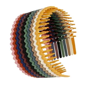 5 Pcs Teeth Headband Set - Premium Plastic Material, Multi-Colored, For All Hair Types - Fashion Accessories, Headbands