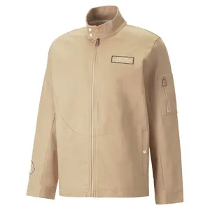 PUMA Mens Porsche Legacy Statement Jacket Athletic Outerwear Casual - Beige