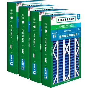 Filterbuy 16x26x5 Air Filter (4-Pack), Pleated MERV 13 Optimal Defense HVAC AC Furnace Air Filters for Electro-Air, Emerson, White Rodgers, and Comfort Plus