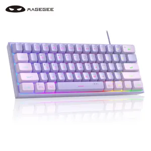 MG TS91 Mini Gaming Keyboard, RGB Backlit,rainbow light,creamy feel,61 Key Ultra-Compact Keyboard, Mechanical Feeling Office Computer Keyboard for PC, MAC, PS4, ONE Gamer