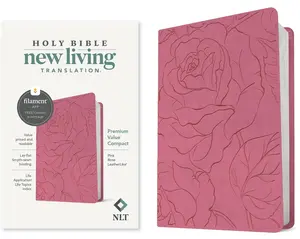 NLT Large Print Premium Value Thinline Bible, Filament-Enabled Edition (LeatherLike, Garden Pink) Imitation Leather – Large Print