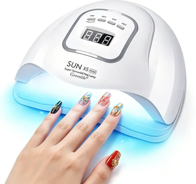 2026 Portable UV LED Nail Lamp, 256W Power, Equipped with 4 Timer Settings, Smart Sensor and 30 Lamp Beads, Suitable for Gel Nail Polish Drying in Home Use and Nail Salons, Detachable Magnetic Base, LED Nail Phototherapy Lamp