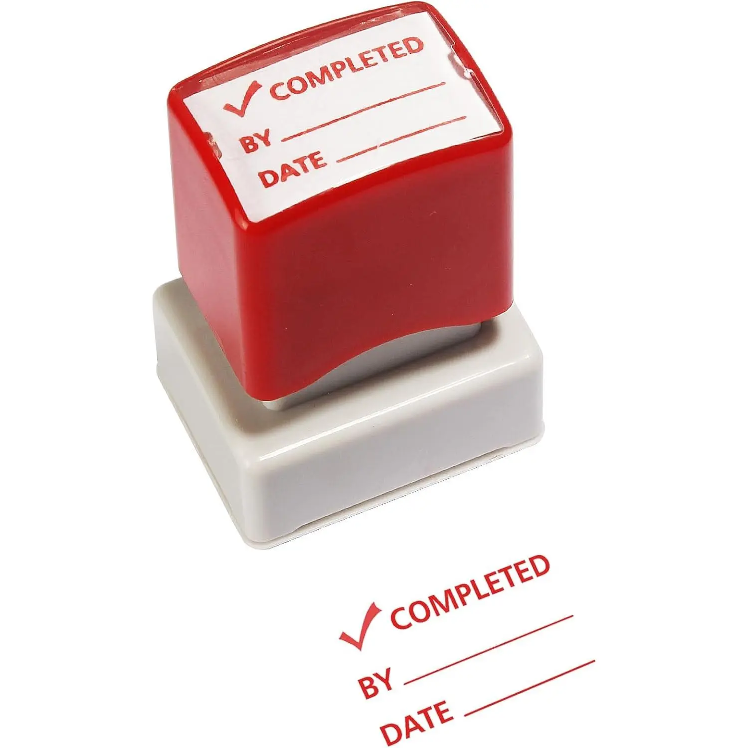 Completed Self Inking Business Stamp Pre-Inked Rubber Stamp | for Office Use, Easy to Use, Re-inkable, Business, Supplies, Home Use, Efficient Document, Management