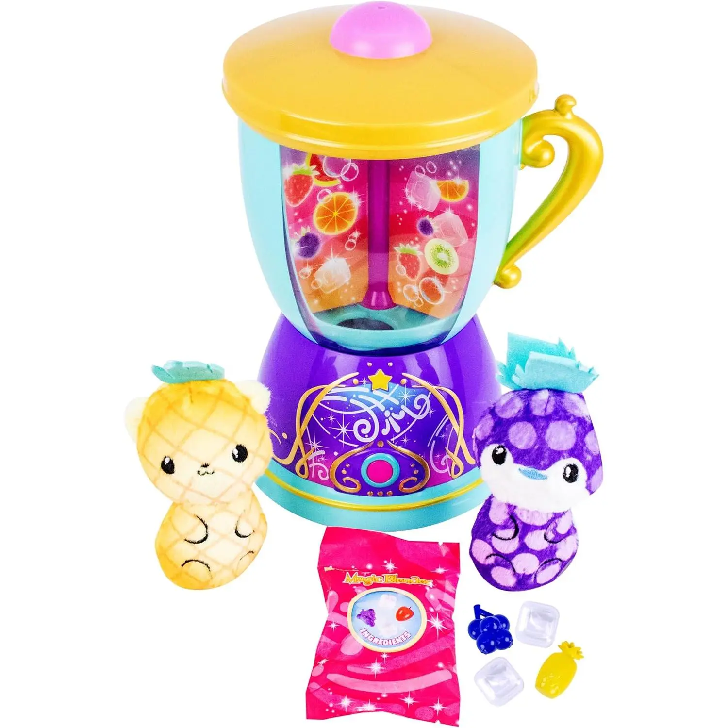 Interactive Blender Toy with Lights & Sounds - Spin & Mix to Reveal 2 Plush Pets - Pretend Play Food Toy for Boys Ages 4-6, Creative Storytelling Gift for Birthdays, 4 - 6 Years