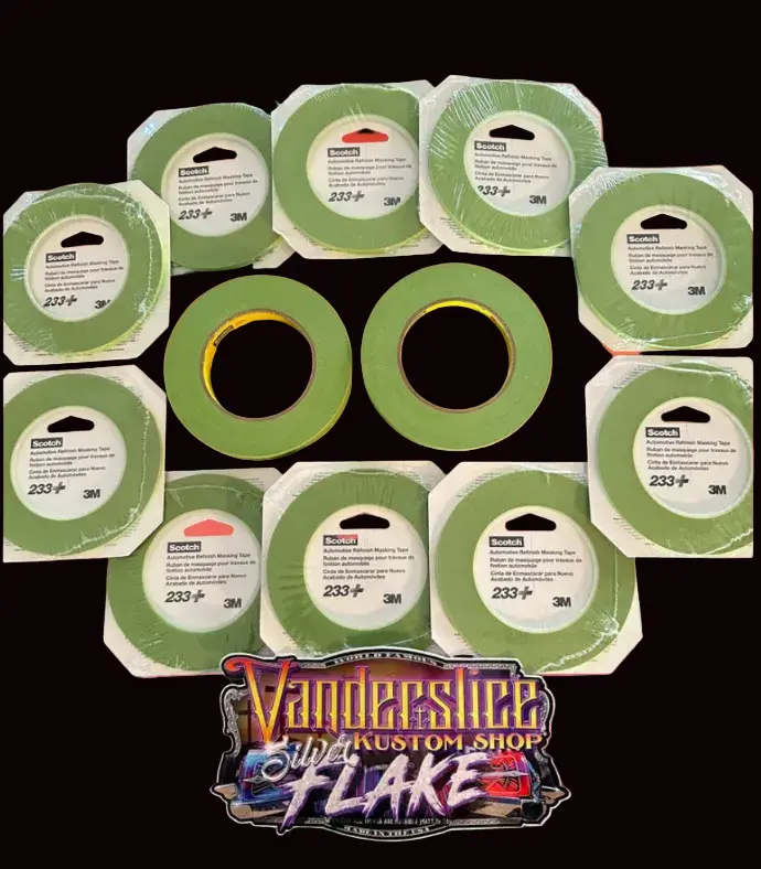12 Roll 3M Green Automotive Masking Tape Kit-Mixed Sizes (1/8", 1/4", 1/2", 3/4")