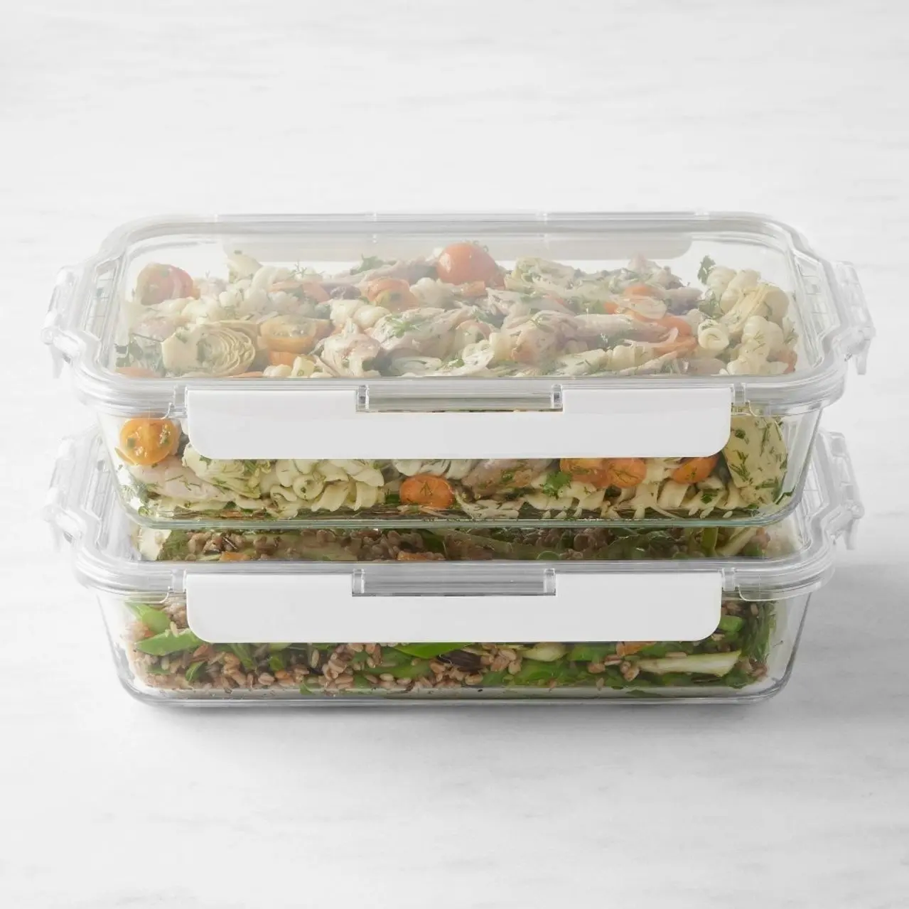 Hold Everything Rectangular Glass Food Storage Containers, 4-Piece Set