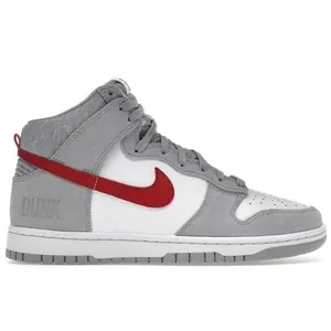 Nike Men's Dunk High Light Smoke Grey Gym Red, from StockX