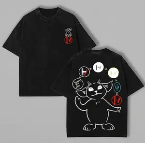 Twenty One Pilot Band Vintage Tour Rock 2025 Retro Music Tee Unsiex T-Shirt, Short Sleeve Crew Neck T-Shir, Fitted, Pull On, Casual, Unisex Cotton T-Shirt