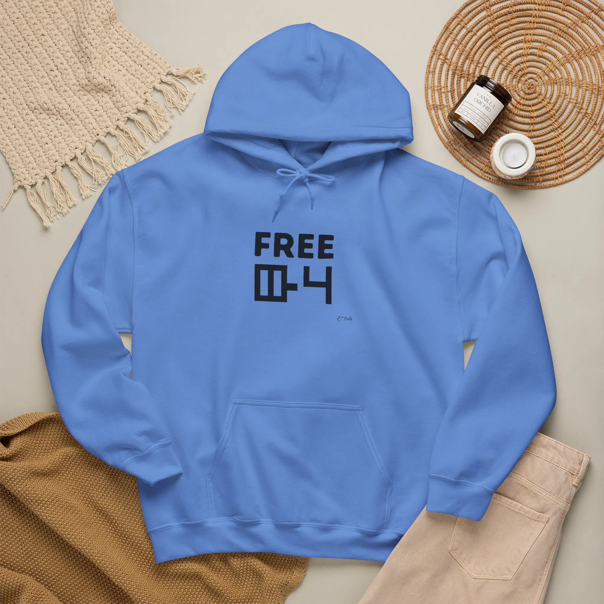 Men's Free Water Hoodie - Ethiopia-Inspired Casual Sweatshirt for Daily Wear