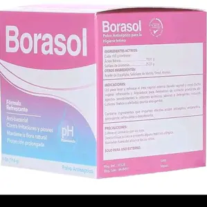 Borasol femine wash anti-bacterial powder for intimate hygiene with soda and sulfate of aluminum daily cleaning Cleansing