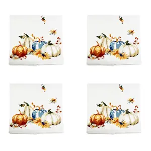 Temp-tations Thanks & Giving Set of (4) 20"x20" Cotton Napkins
