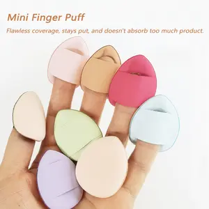 Mini Finger Puff Small Air Cushion Powder Sponge For Face Concealer Bb Cream Sponge Puff Makeup Tool Wet And Dry Use Powder Puff