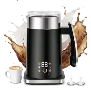6-in-1 Electric Milk Frother and Steamer, 14.2 Oz Automatic Milk Warmer with LCD Touch Screen, Hot & Cold Foam Maker for Coffee, Hot Chocolate