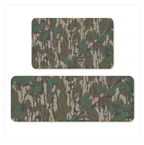 Original Greenleaf Everything Bottom Lands Camo Floor Mat 2-Piece Set Polyester - Floor Mat with Camouflage Design