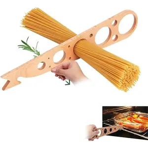 All in One Wooden Herb Stripper Wood Leaf Remover Herb Stripping Spaghetti Pasta Measurer Oven Rack Push Pull Tool All Together Kitchen Gadgets Cooking Small Kitchen Appliances Chef Gifts Utensils Handy
