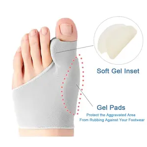 Foot Toe Corrector Big Toe Separation Protector Orthopedic Toe Straightener Nitrile Rubber Sleeve Straightener Adjuster Socks Foot Care Tool