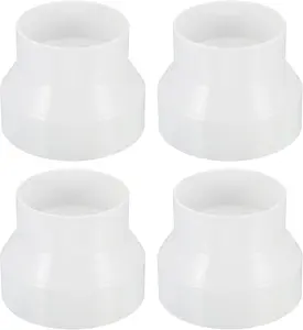 4" to 3" Duct Reducer, 4 Pack Duct Connector Ducting Inline Adapter Increaser ABS Plastic Vent for HVAC Heating Cooling Air Ventilation