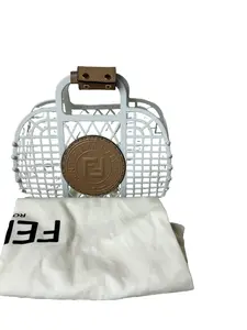 Pre-owned FENDI PVC Top Handle Bag Basket Bag