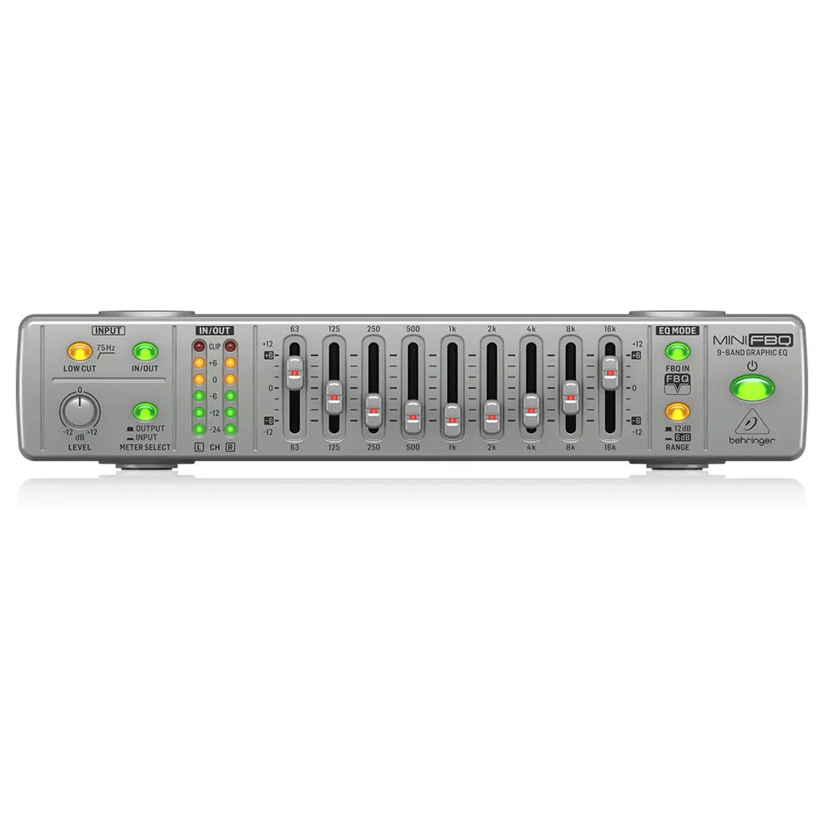 Behringer MiniFBQ FBQ800 Ultra-Compact 9-Band Graphic Equalizer with FBQ Technology for Audios, Audio & Video Accessory