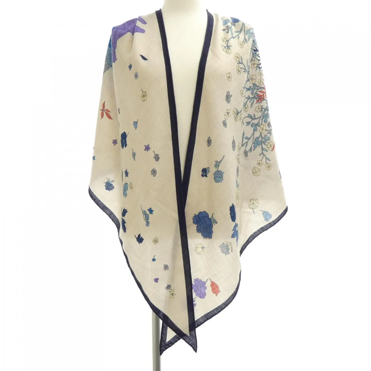 Pre-owned HERMÈS Silk Small Leather Goods Hermes ROBE LEGERE Cashmere Shawl