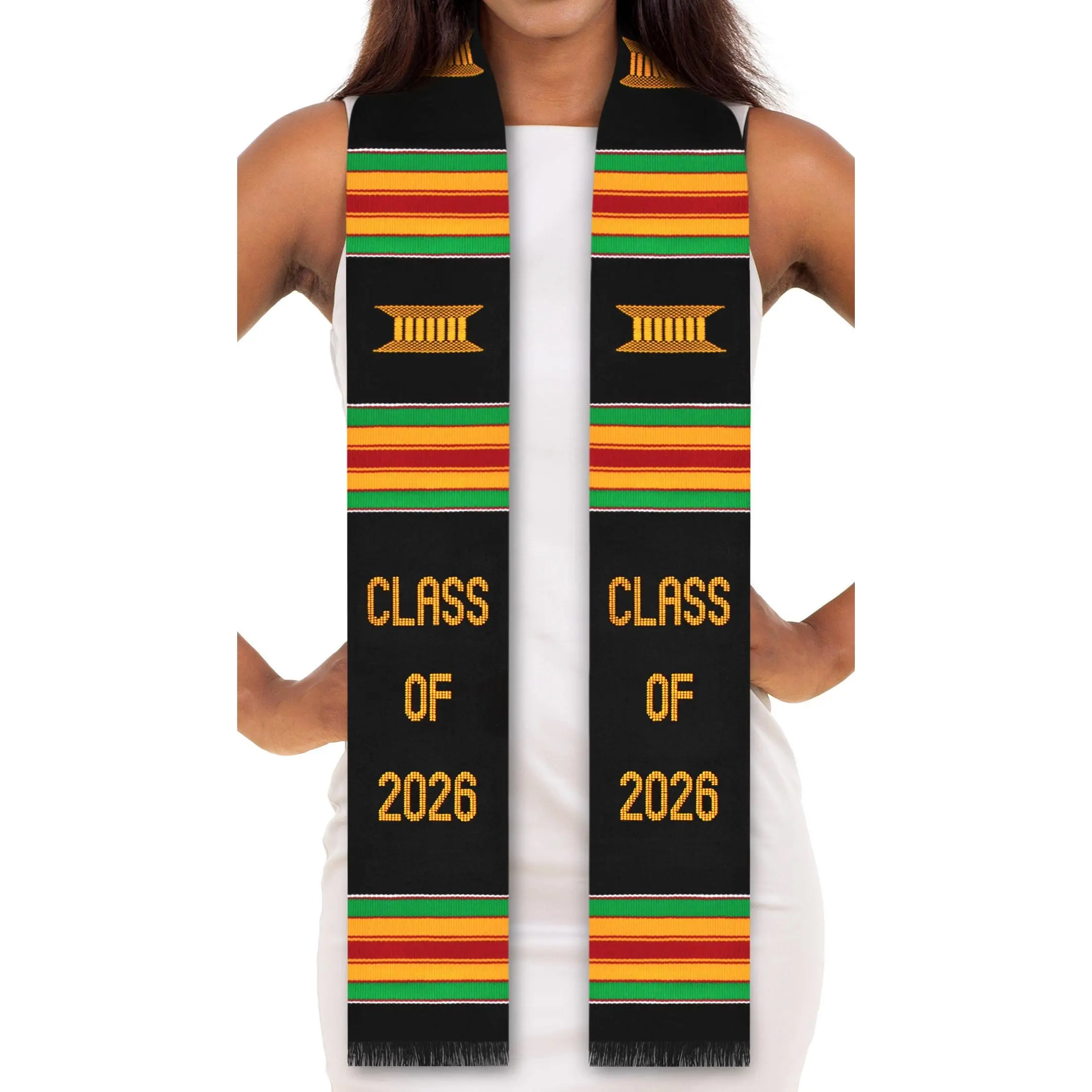 Class of 2026/2027 Authentic Handwoven Kente Cloth Graduation Stole