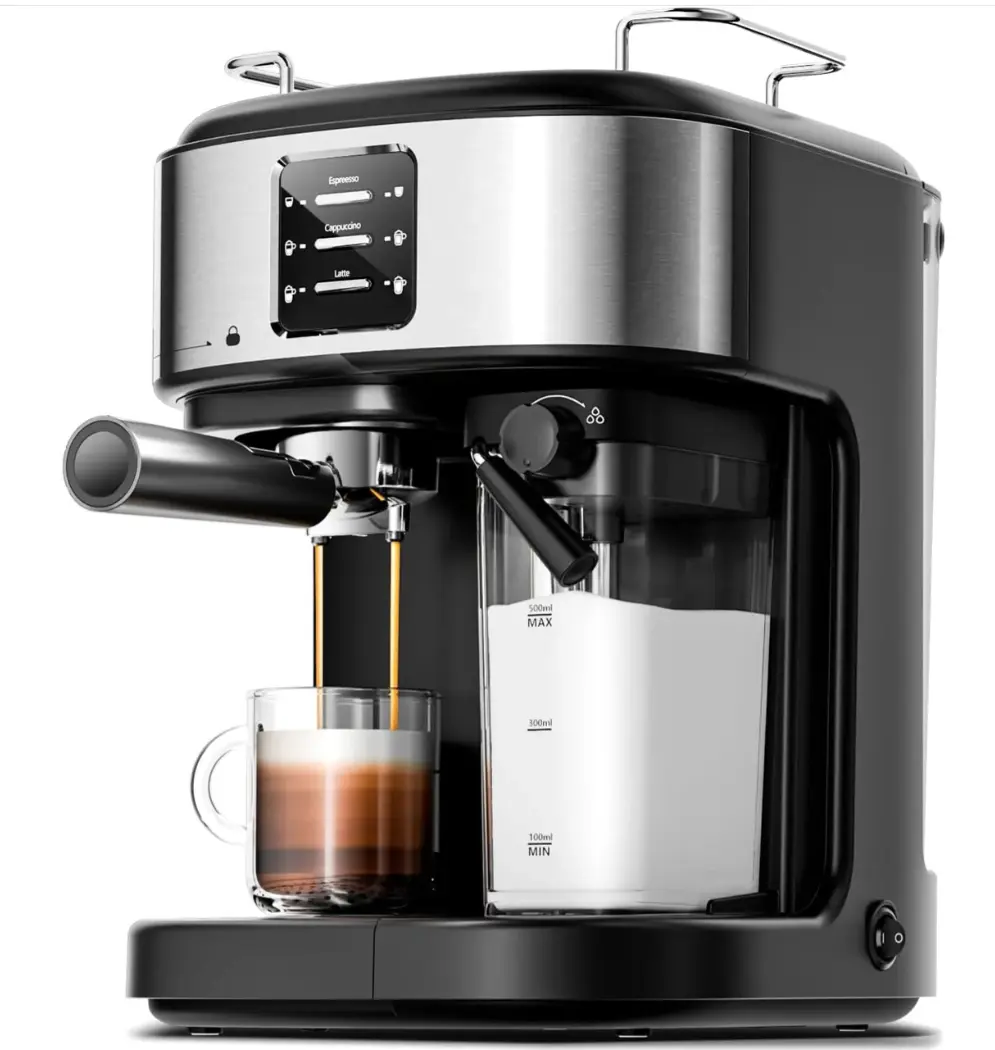 3 in 1 Professional Espresso Maker with Dual Heating System & Capsule Compatible Coffee Machine 3 in 1 Professional Espresso Maker with Dual Heating System & Capsule Compatible Coffee Machine