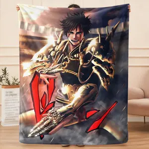 This Record of Ragnarok  flannel blanket, a delicate all-season single product, can be laid and covered for practical convenience, enhancing home comfort, and is the most suitable gift for Thanksgiving.