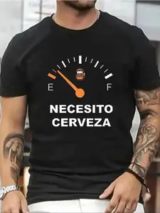 Men's Regular Fit Letter Graphic Round Neck Tee, Casual Short Sleeve Crew Neck T-shirt for Summer, Fashion Men's Top for Daily Wear, Crewneck Graphic Tees, Men's T Shirts