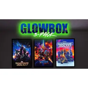 3-PACK Glowbox "World Famous" LED Poster Frames