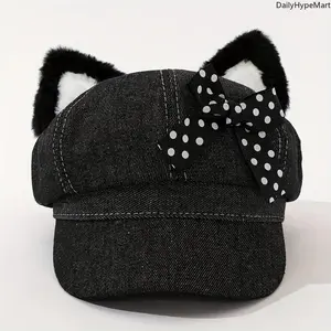 Y2K Punk Cat Ear Baseball Cap - Hip Hop Fashion Accessory for Women, Girls