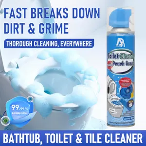 Amyrose Toilet bowl cleaner, Toilet Cleaning Foam – Just One Spray Lifts Stains and Odors · Expands to Clean Hard-to-Reach Areas · Leaves a Light Peach Freshness | household items · cleaning supplies and tools · Bathroom Cleaner