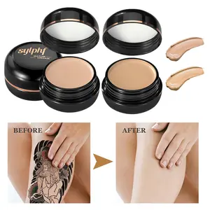 1PC full coverage concealer, Cosmetics Foundation, waterproof and sweat resistant, covers tattoo scars, blemishes and natural makeup effect