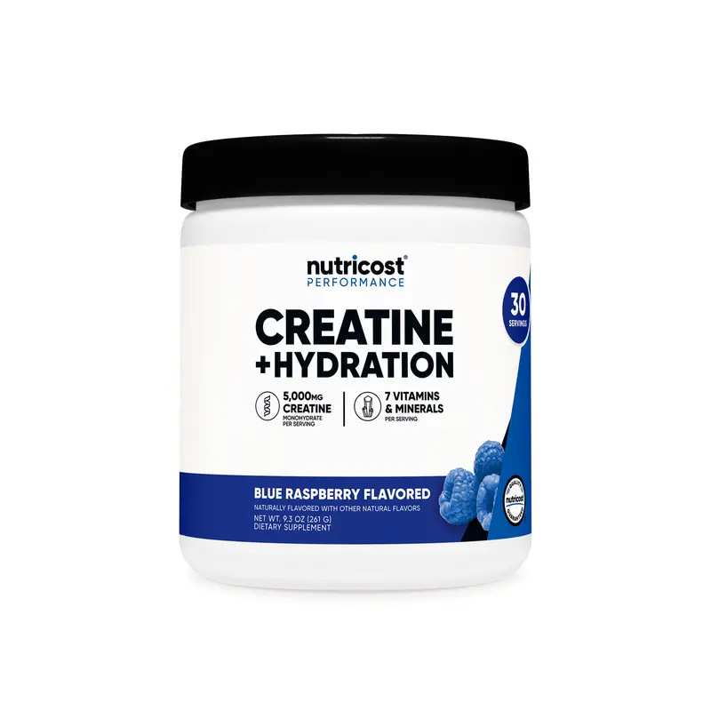 Nutricost Creatine Monohydrate + Hydration - Dietary, Healthcare, and Fitness Supplement