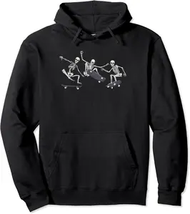 Skate Skeleton Bones Skating Halloween Costume Boys Girls Pullover Hoodie - Farhadheid Shop 81B0B6N1WMKN