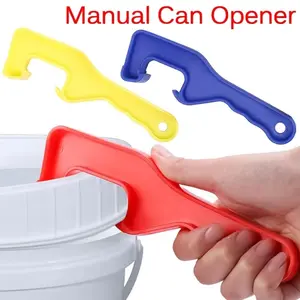 3 Pcs Manual Can Opener Set for Gallon Honey Buckets and Paint Barrel Lids, Labor Saving Household Lightweight Handy Plastic Tool for Easy Opening