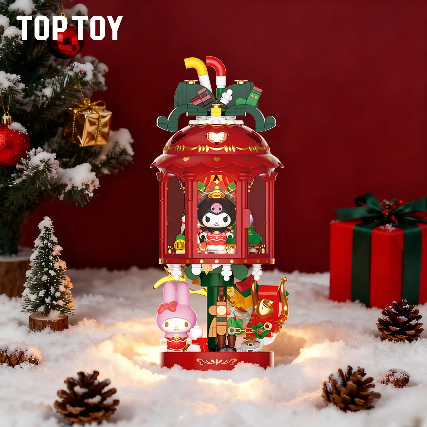 TOPTOY SR Dreamy Light & Shadow Series KM Classic Building Blocks, Screen-Free Diorama Kits, Exquisite Design Desktop Ornament, Easy-to-Assemble Home Decor House Decoration, Unisex All Ages Ideal New Year Gift for Kuromi & SR Fans
