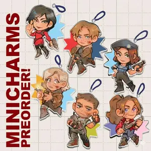 PREORDER Resident Evil Acrylic Keychain – Leon kennedy, Grace, Jill, chris, Claire, Ada Wong mini keychain - RE2 RE4 RE9 RE1