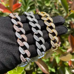 [ICE HUE]18K Gold Vacuum Plated Copper with 5A+ Sri Lanka Zircon Cuba Bracelet Miami Italy Mexico & Micro Inspired for Women & Men Luxury Jewelry,Daily Wear,Casual Fashion,Gift Idea,,Classic,Hip Hop,Simple,Sporty Style