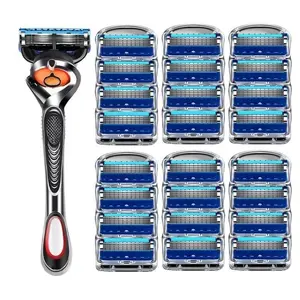 Manual Razor Set: 1 Razor Holder with Replaceable Heads, Men’s Beard Shaver & Precision Grooming Tool for Smooth Shaving, Razors Set