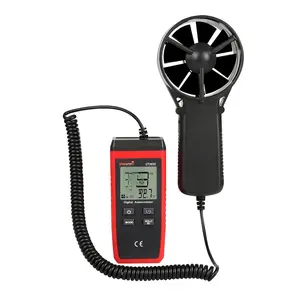 UT363S Handheld Anemometer Wind Speed Meter Wind Chill Air Temperature Gauge -14F to 122F/-10C to 50C with Extendable Wind Sensor LCD Backlight Max Min Avg Data Hold, 1 Meter Drop Durability