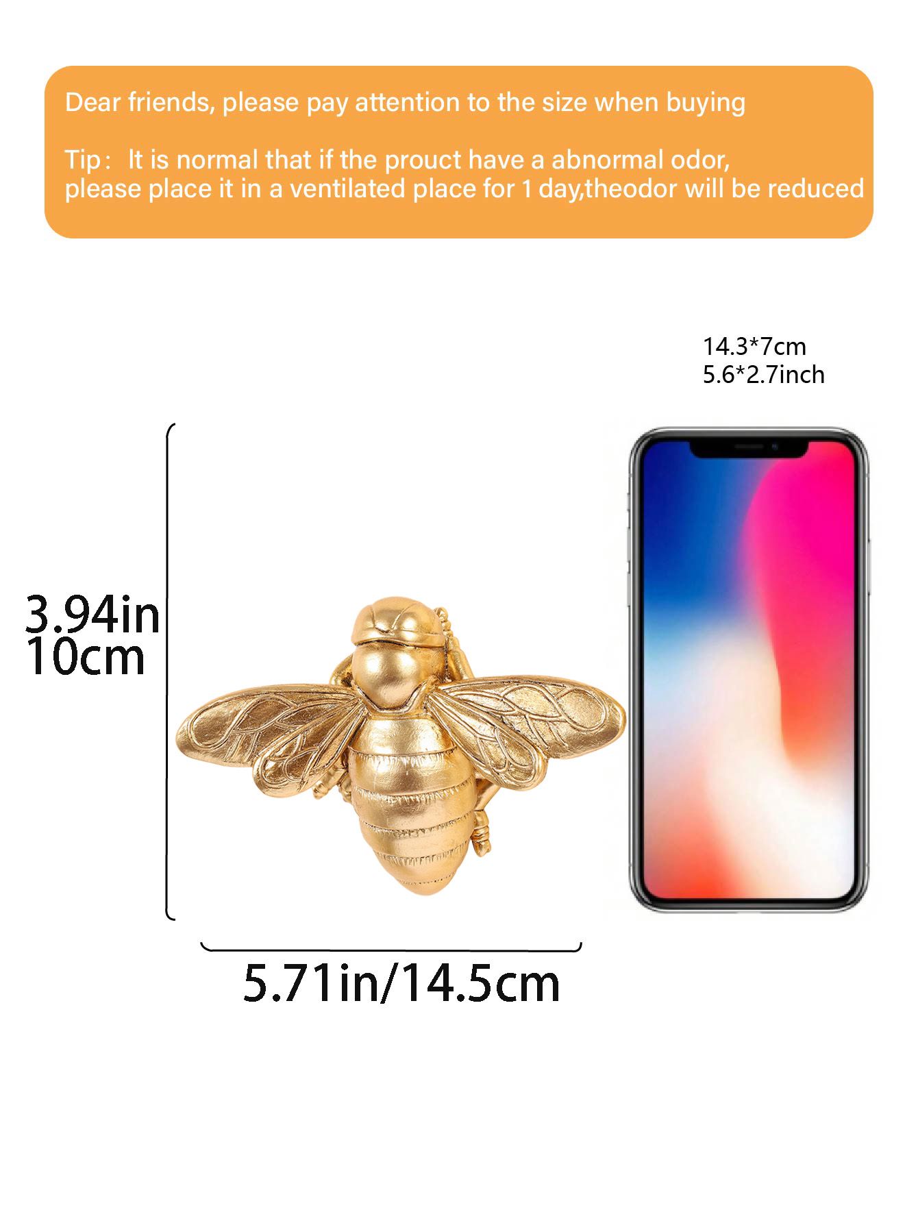 Gold Insect Wall Decor - Creative Resin Dragonfly Ornament for Home & Office Decor Hangable Artwork for Living Room Bedroom Bathroom Office Classic Style Elegant Versatile Decorative Nature - Hanging