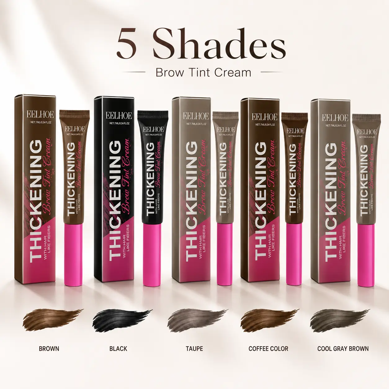 Fiber Eyebrow Dye Series Waterproof Color Water Resistant Brow On Fleek Hair-Like Brow Shape Natural Stereoscopic Makeup Look Effortless Brow Clear Thin Wild Brow Solution