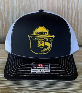 NEW Smokey the Bear Head Face Foam Richardson 112 Trucker Hat USA, Trendy Streetwear Style, Quality-Checked for Durability, Father's Day Tshirt, Gift For Dad