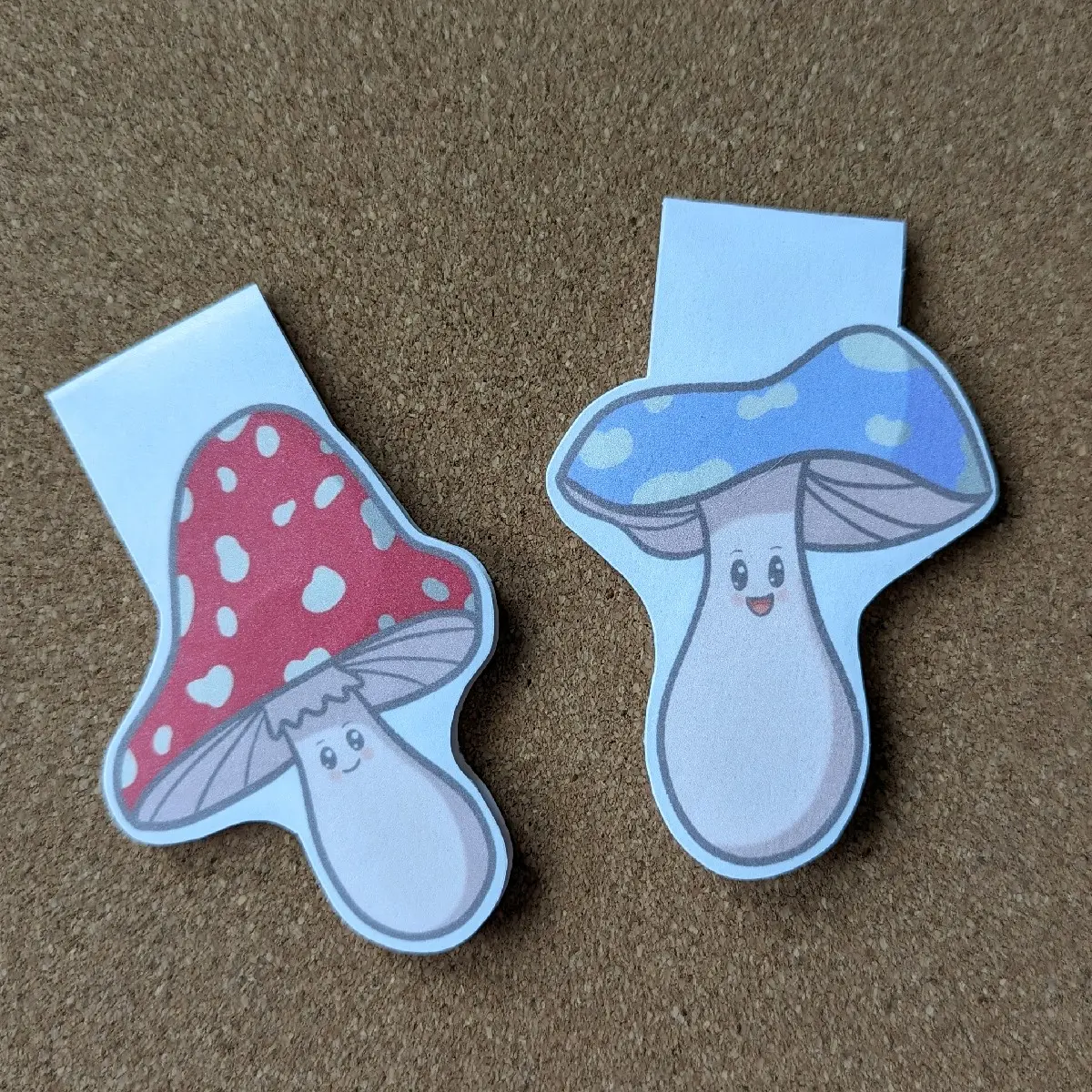 Cute Mushroom Magnetic Bookmark - Purple/Red