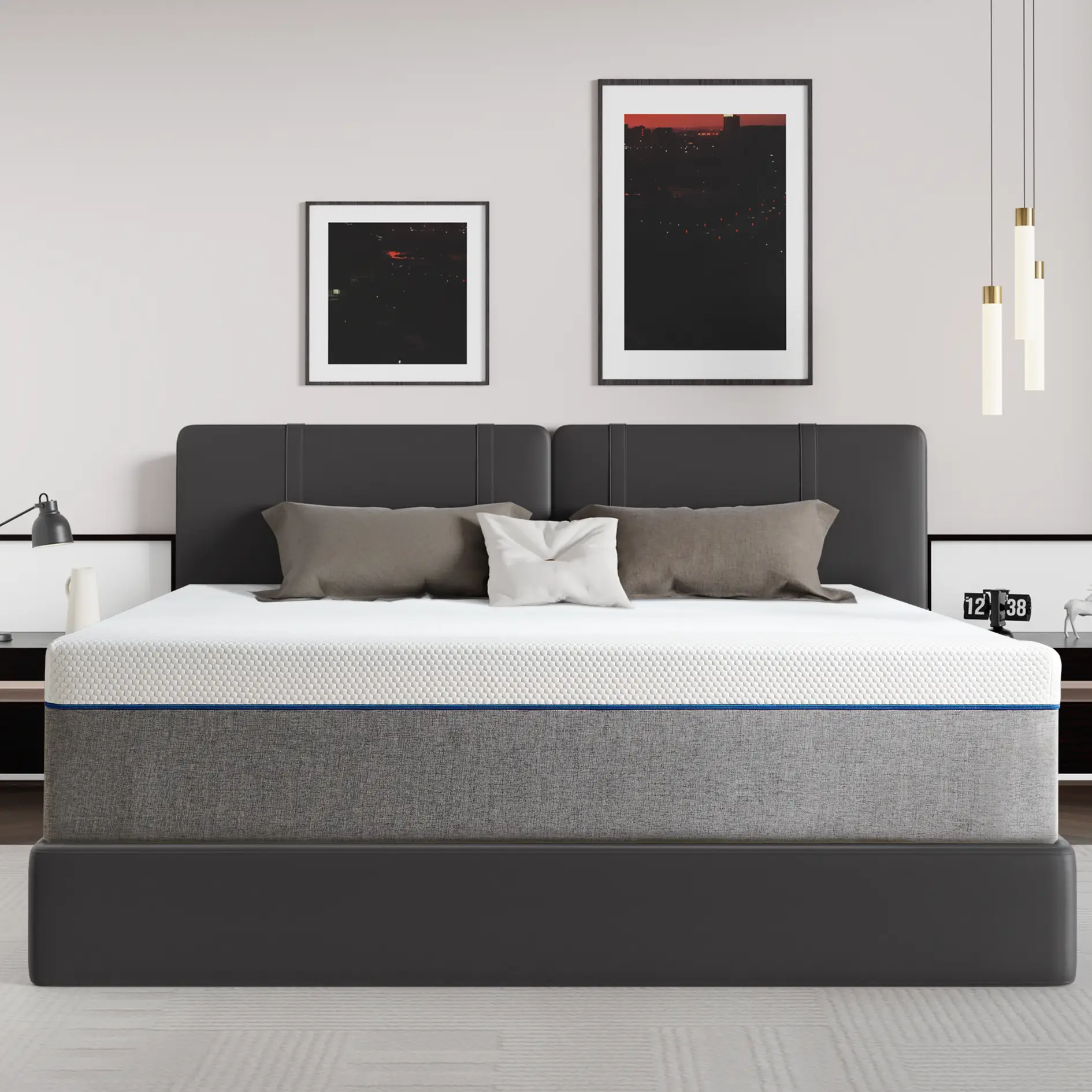 8/10 Inch full queen king size Memory Foam Mattress, Fiberglass free, Medium Firm Feel, Cooling Gel Foam, Removable Cover, Mattress in A Box