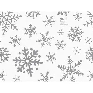 Silver Snowflakes Tissue Paper - 20in. X 30in. Sized Sheets - Christmas Tissue Paper