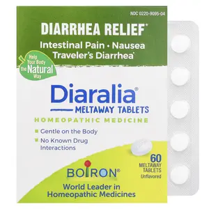 Boiron Diaralia®, Diarrhea Relief, Unflavored, 60 Meltaway Tablets