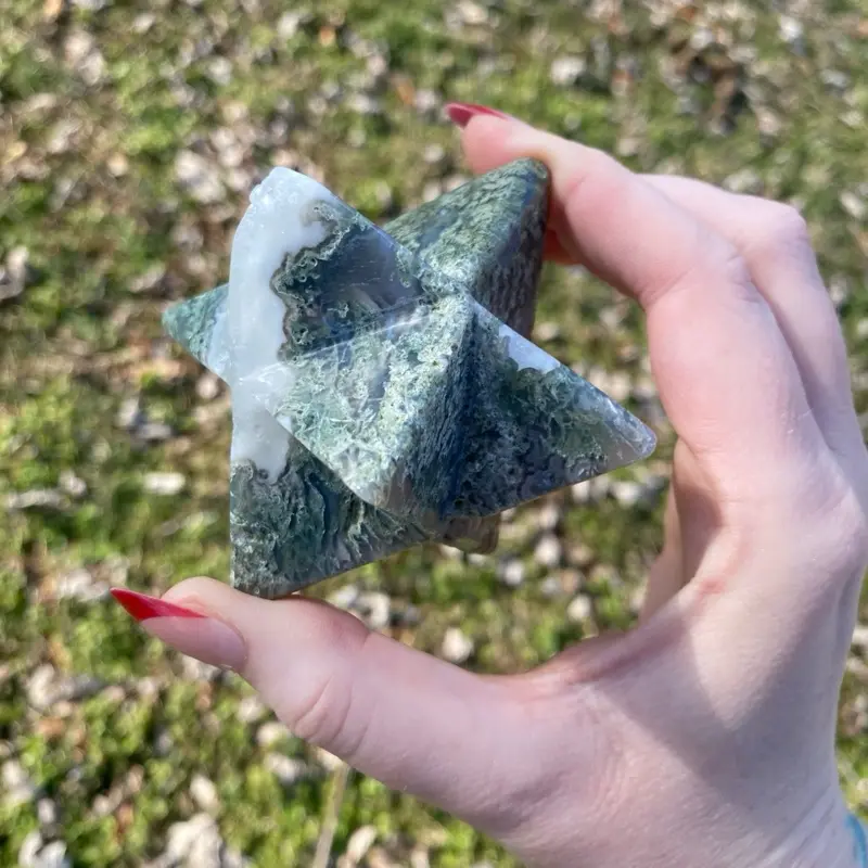 Moss Agate Merkaba