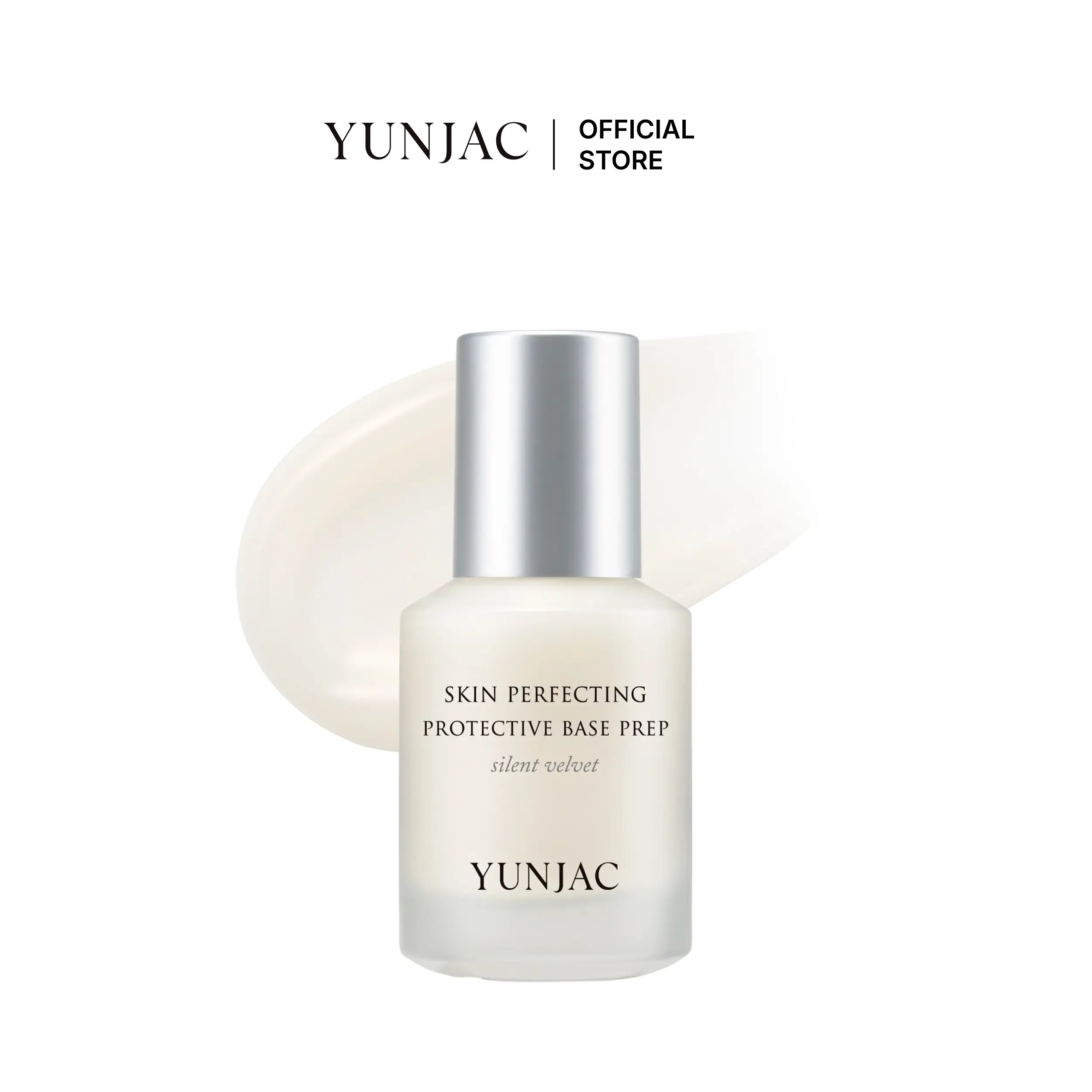 YUNJAC Skin Perfecting Base Prep Silent Velvet (0.84 fl oz) - Soft Matte Makeup Primer | Lightweight blur primer with Vegan Glue and pore care for a smooth, soft-matte, makeup-grip finish.